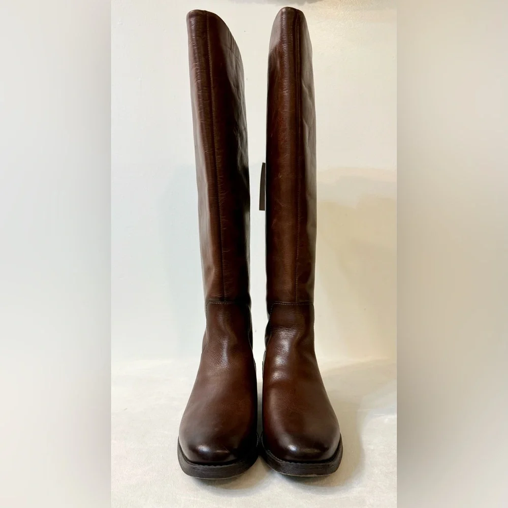 Franco Sarto Women’s Meyer Wide Calf Knee High Dark Brown Leather Boot Size 8.5 - Picture 8 of 15